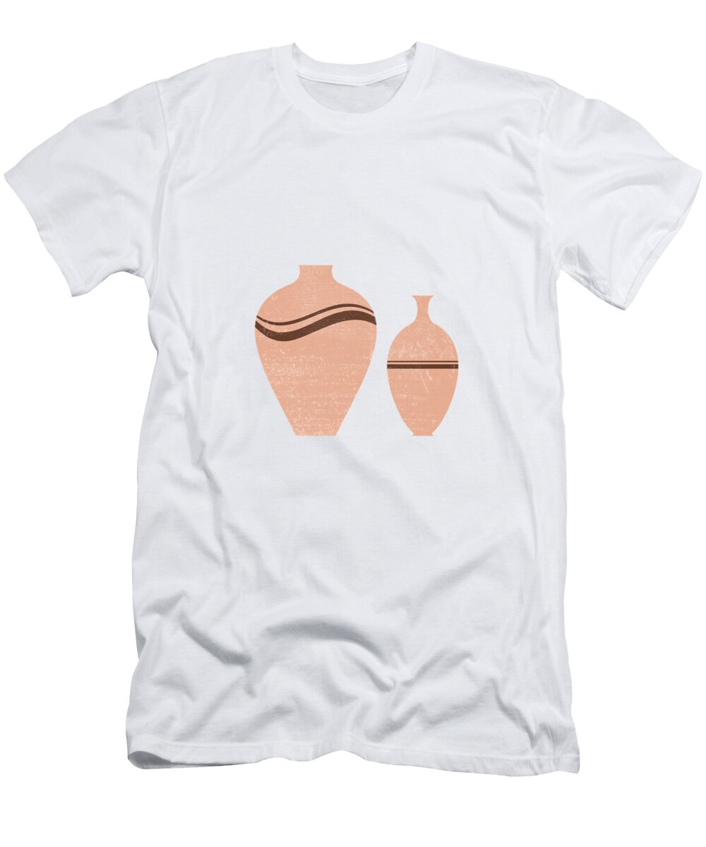 Greek Pottery 30 Hydria Terracotta Series Modern Contemporary Minimal Abstract Light Brown Studio Grafiikka T-Shirt