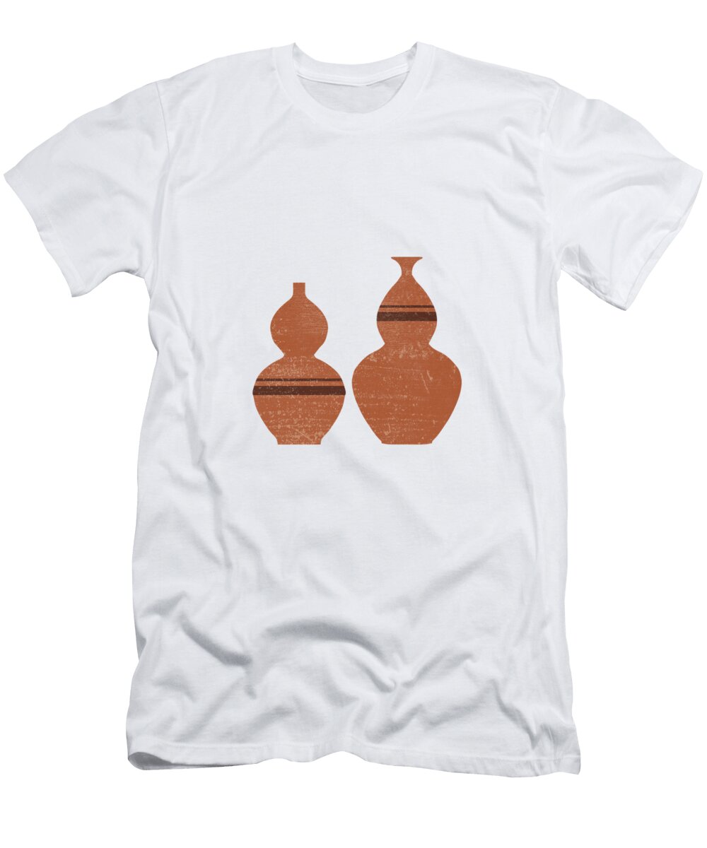 Greek Pottery 33 Double Bubble Vase Terracotta Series Modern Contemporary Minimal Abstract Studio Grafiikka T-Shirt