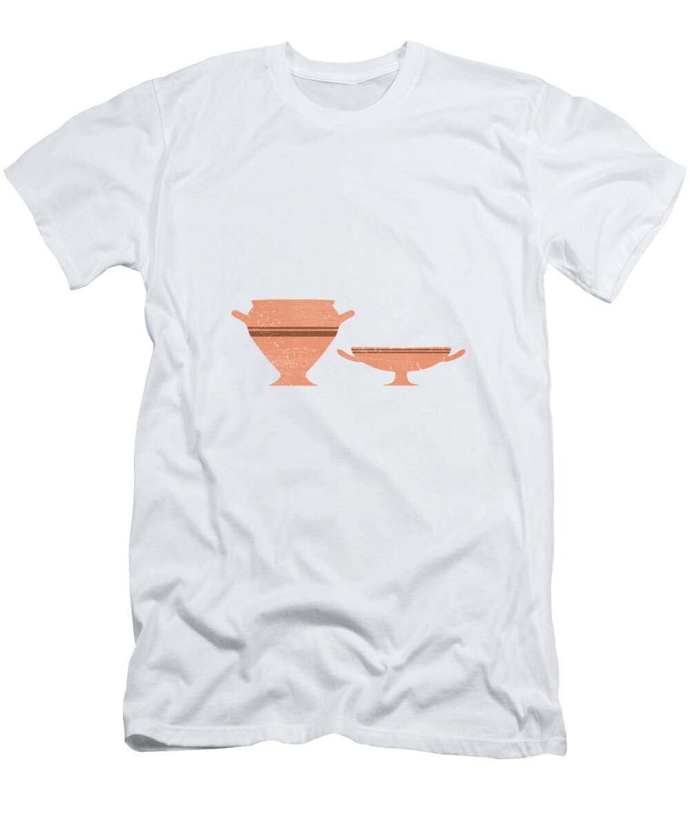 Greek Pottery 34 Bell Krater Kylix Terracotta Series Modern Contemporary Minimal Abstract Studio Grafiikka T-Shirt