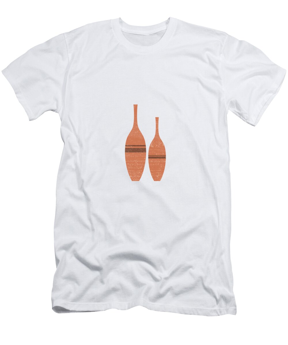 Greek Pottery 39 Tall Vase Terracotta Series Modern Contemporary Minimal Abstract Sienna Studio Grafiikka T-Shirt