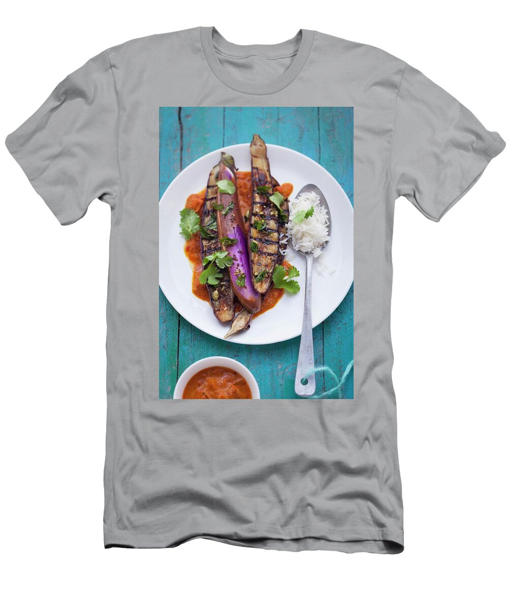 Grilled Aubergines with Spices Butter and Tikka Masala Eising Studio Food Photo Video T-Shirt