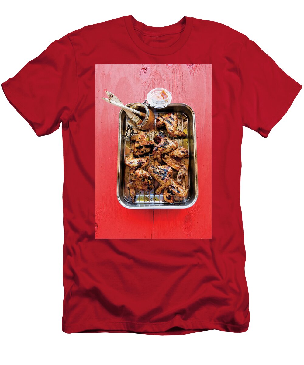 Grilled Caribbean Bbq Chicken Wings Michael Wissing T-Shirt