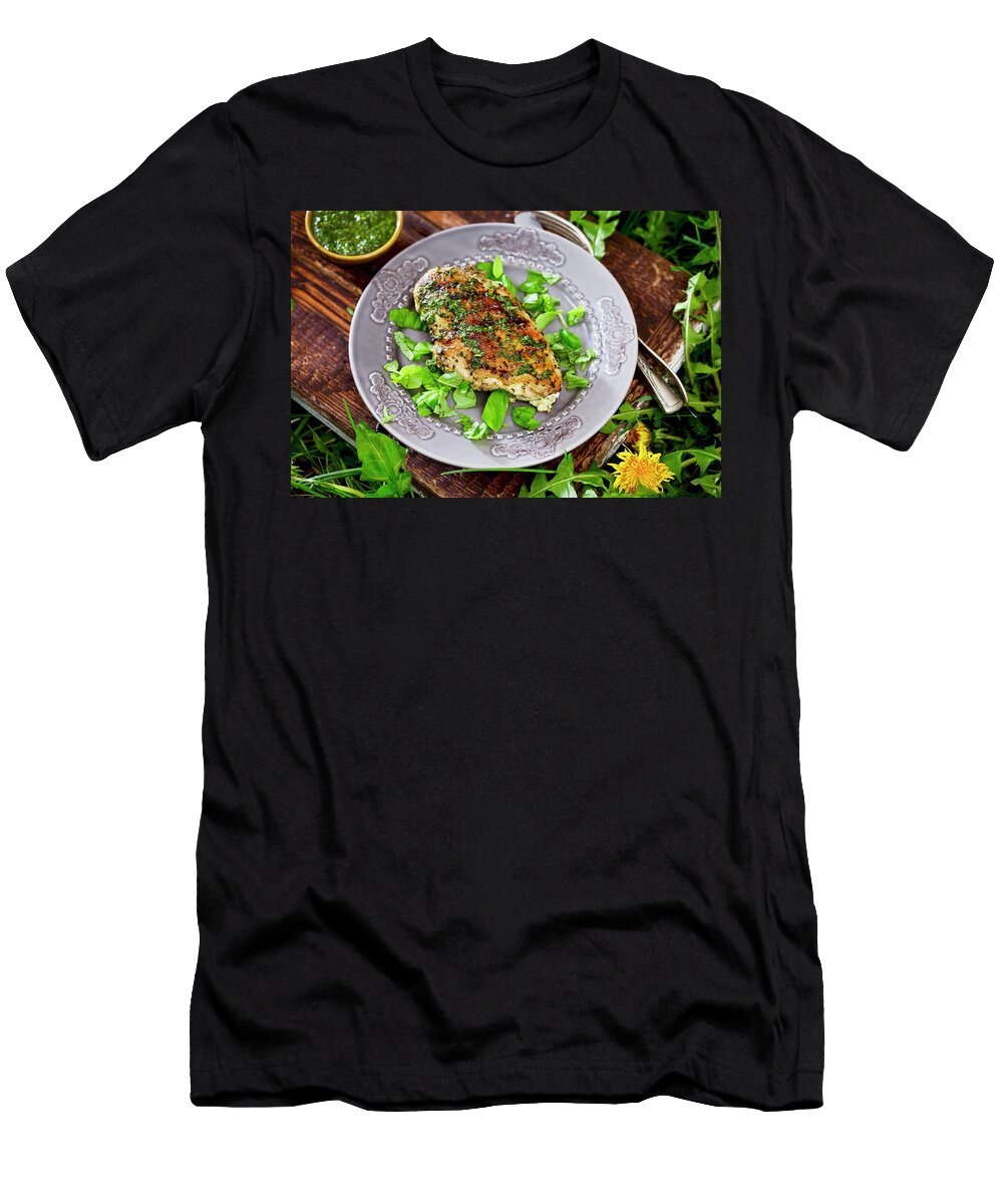 Grilled Chicken Breast Fillet with a Herb Pesto Boguslaw Bialy T-Shirt