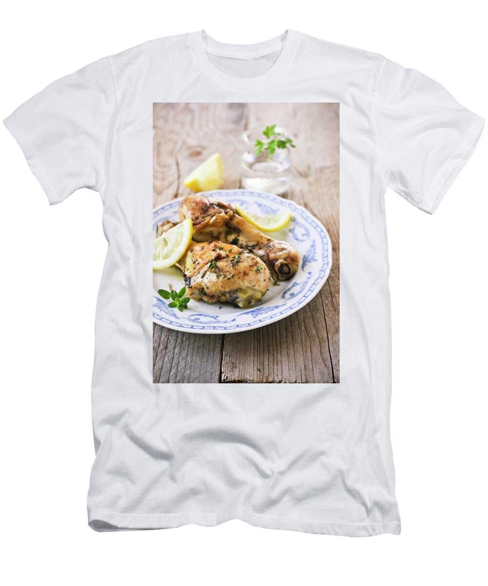 Grilled Chicken Legs with Fresh Herbs and Lemons Maricruz Avalos Flores T-Shirt