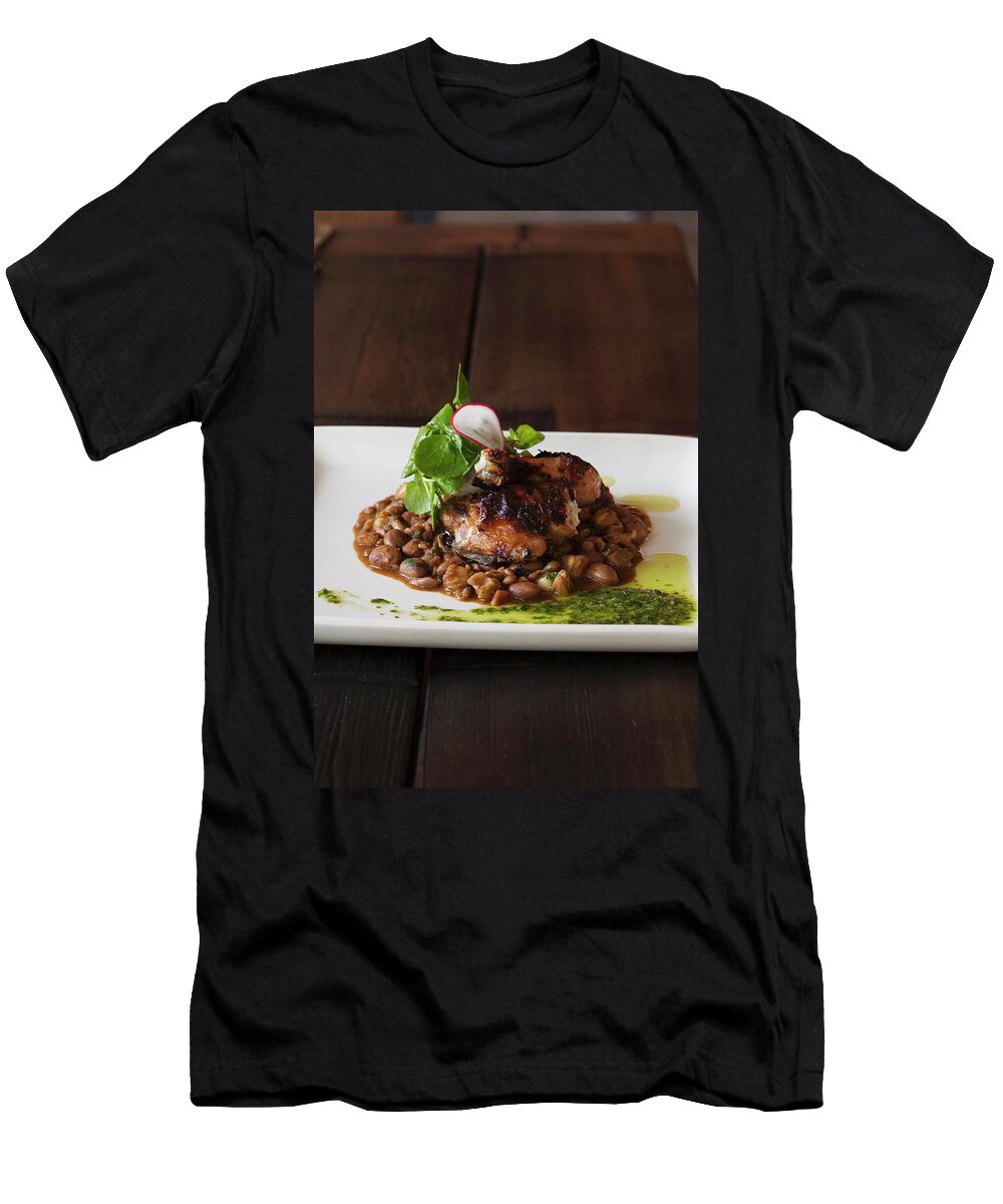 Grilled Chicken with Beans Radish Parsley and Arugula Sauce Jennifer Martine T-Shirt