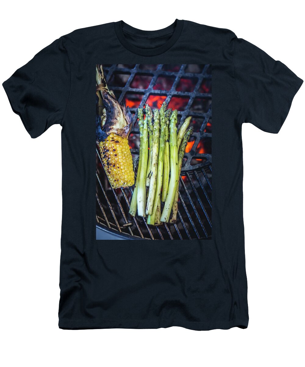 Grilled Corn and Green Asparagus on the Barbecue Eising Studio T-Shirt