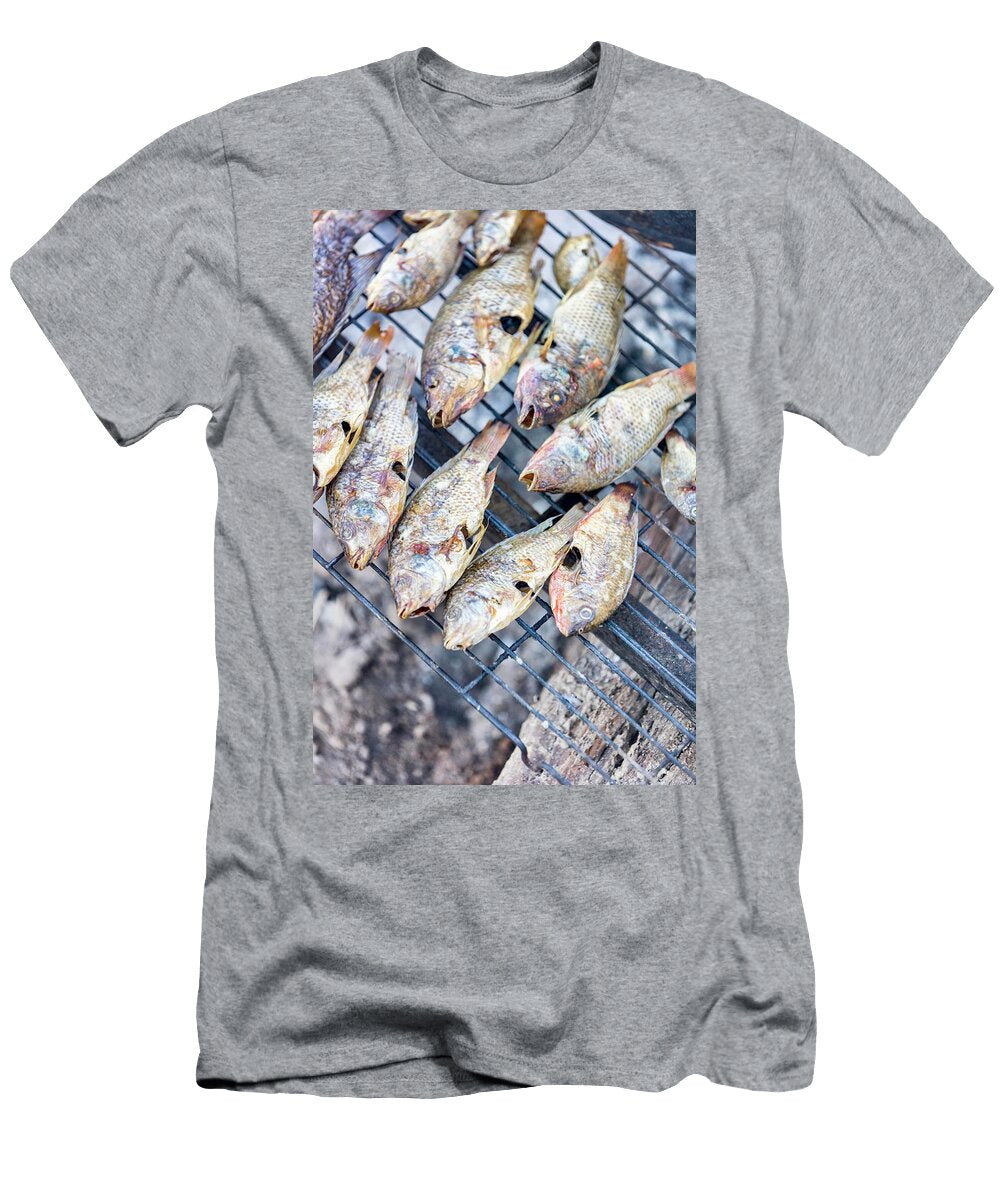 Grilled Fish on a Barbecue Zambia Africa Jalag Tim Langlotz T-Shirt