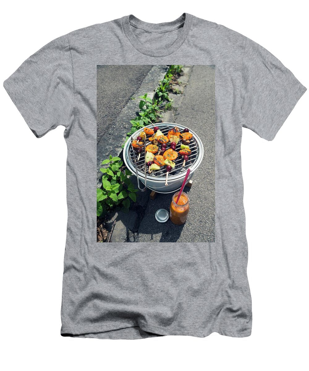 Grilled Fruit Skewers with Sweet Bbq Sauce Hans Gerlach T-Shirt