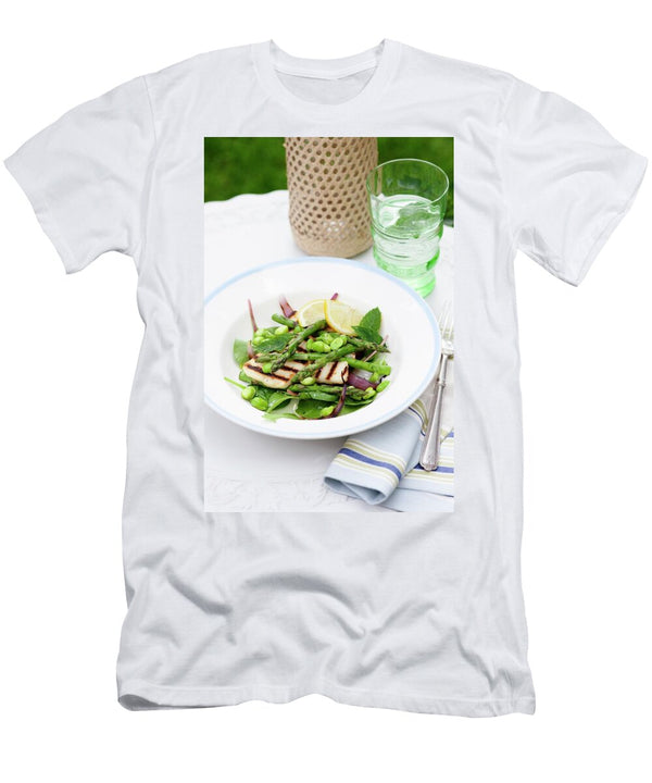 Grilled Haloumi and Asparagus Salad with Beans and Lettuce Victoria Firmston T-Shirt