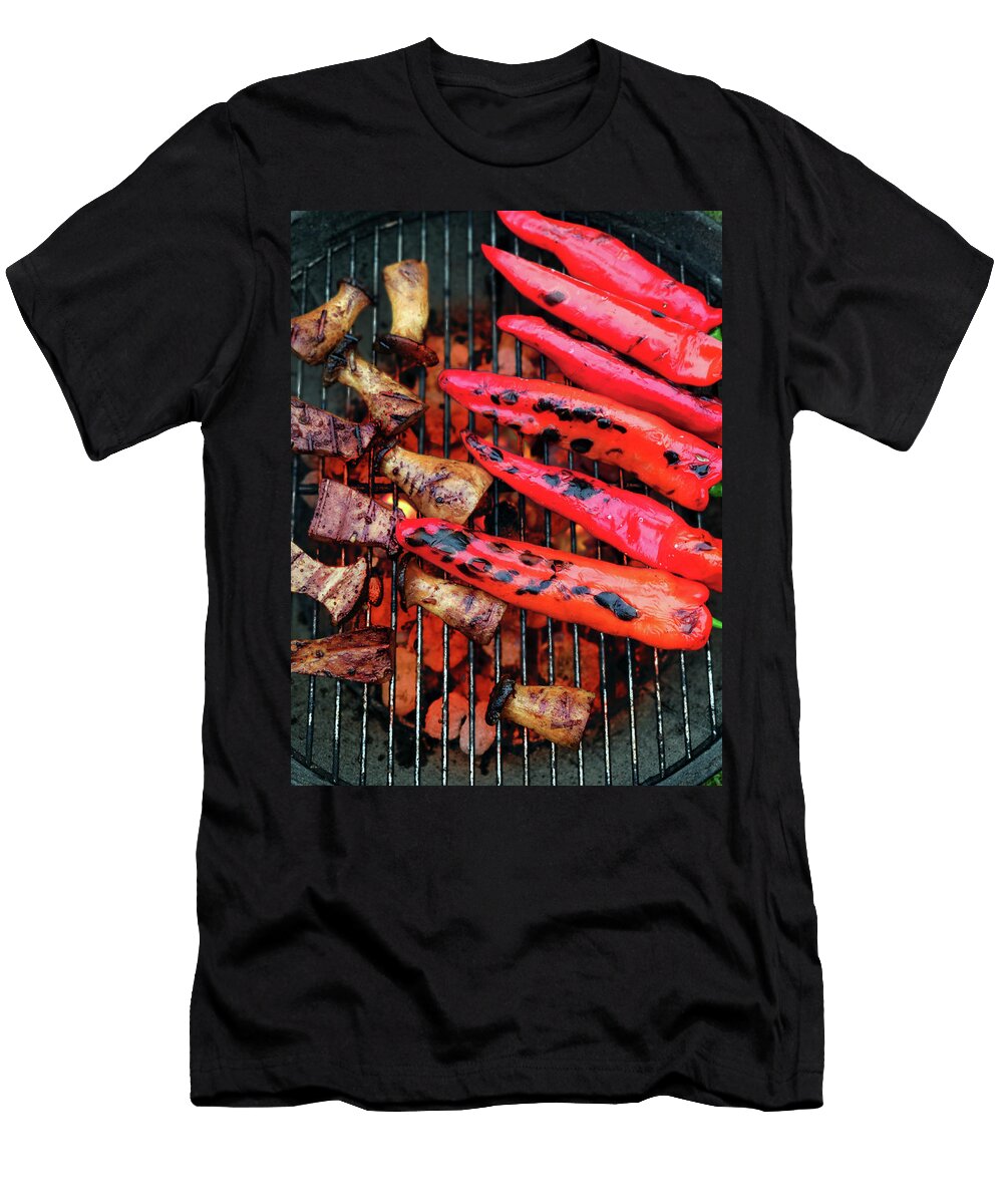 Grilled Herb Mushrooms and Peppers Petr Gross T-Shirt