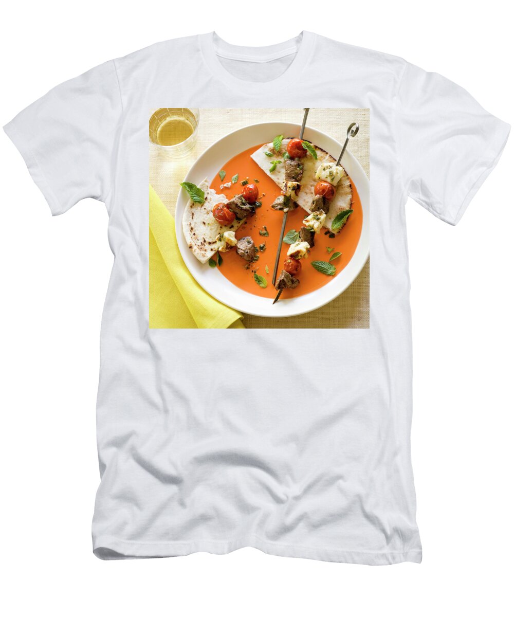 Grilled Lamb and Halloumi Kebabs Leo Gong T-Shirt