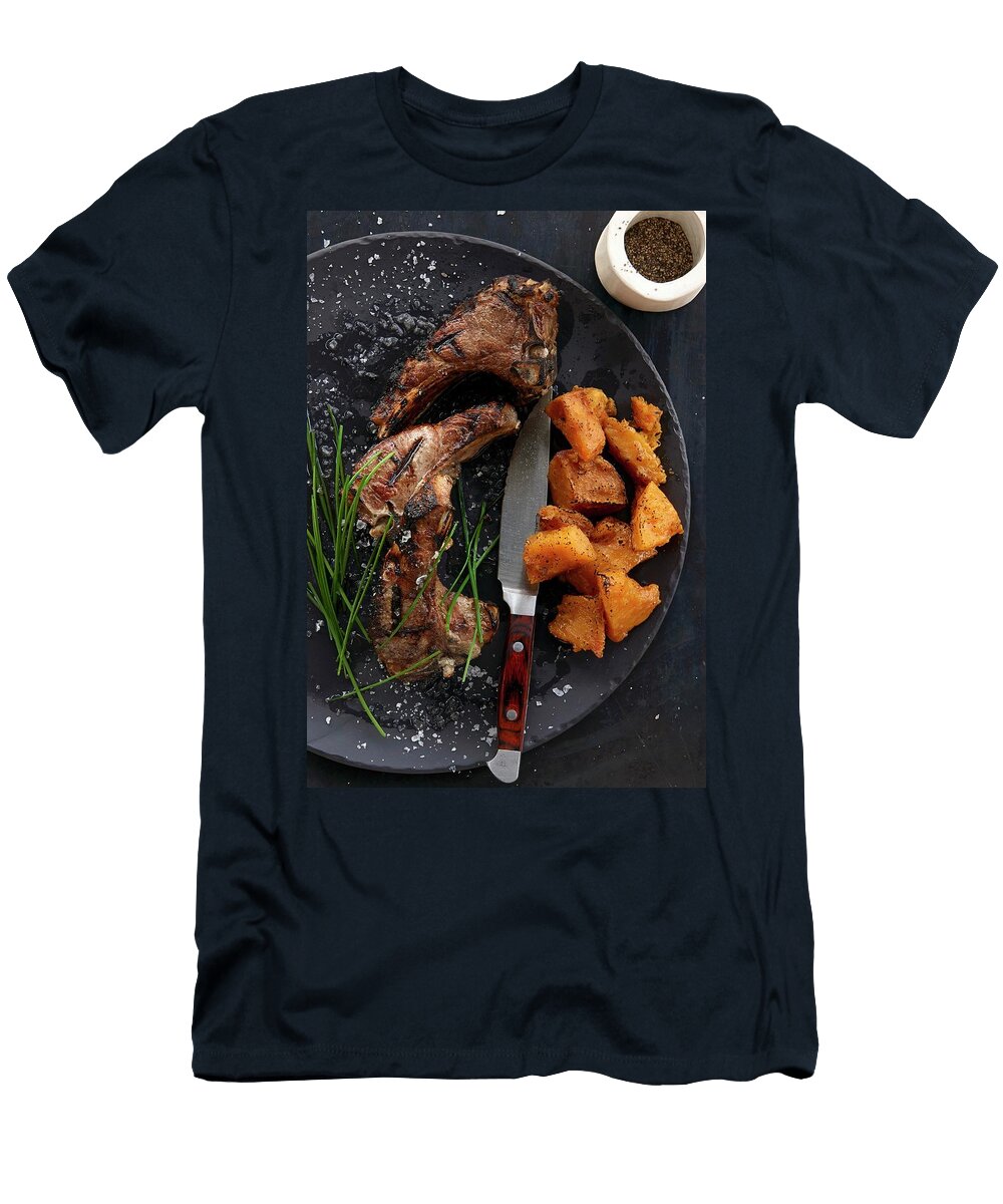 Grilled Lamb Chops with Sweet Potatoes Robbert Koene T-Shirt