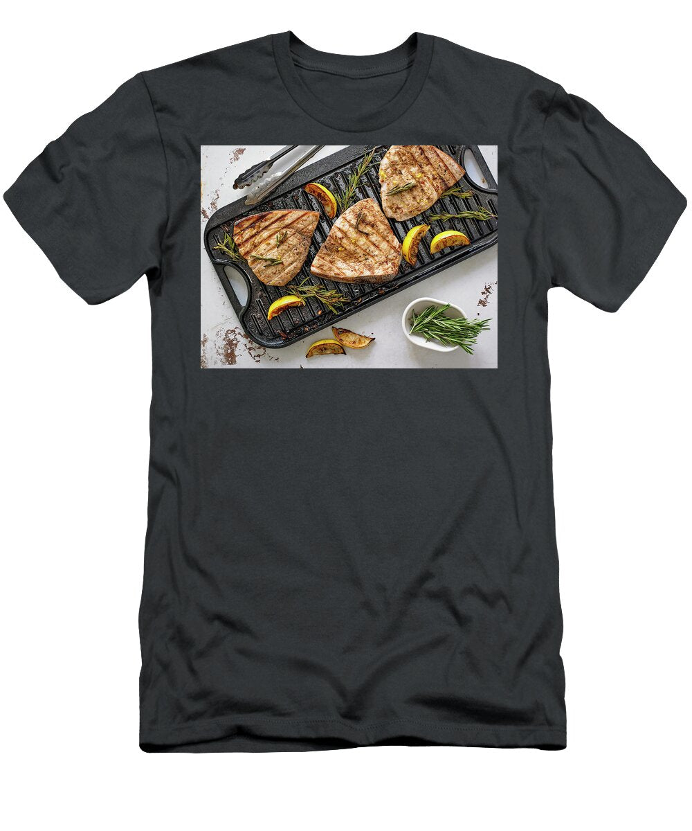 Grilled Marinated Swordfish Steaks with Lemon and Rosemary Michael Kraus T-Shirt