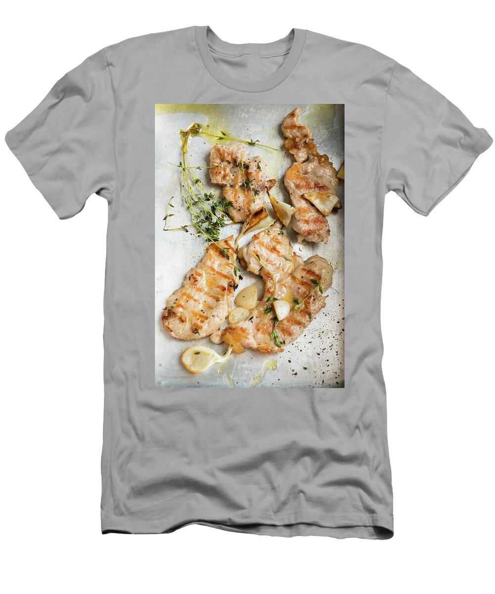 Grilled Meat with Garlic and Thyme Manuela Rther T-Shirt