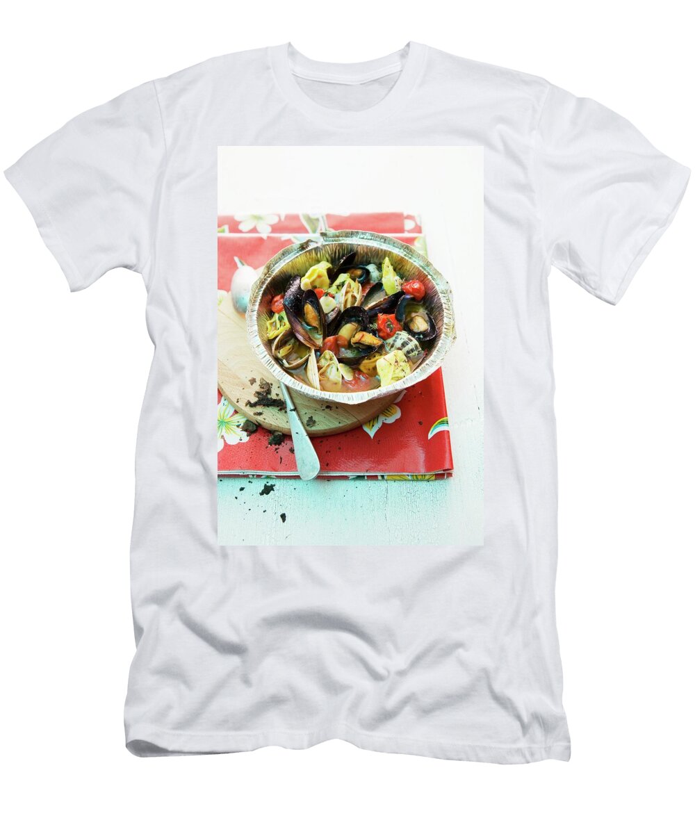 Grilled Mussels with Tortellini and Tomatoes Michael Wissing T-Shirt