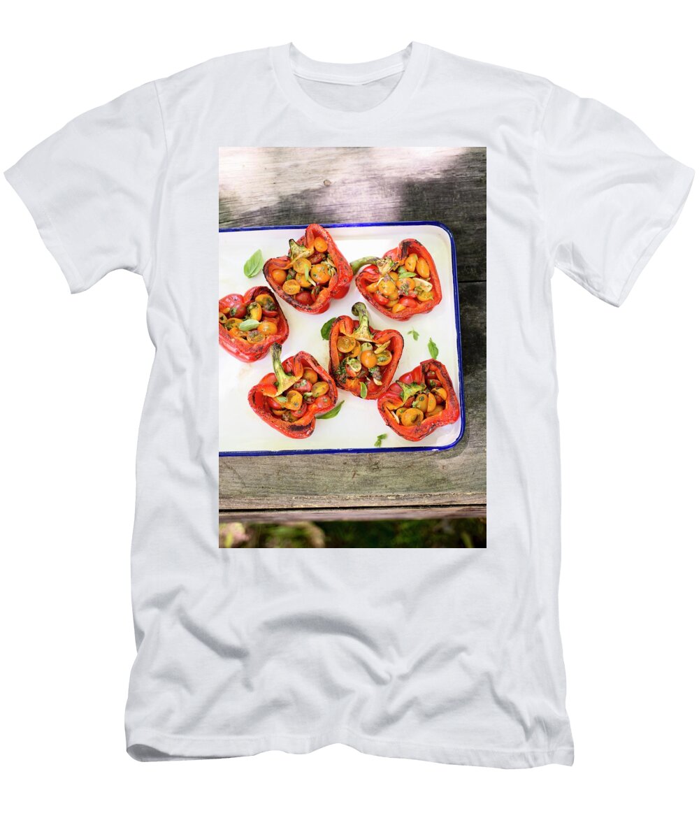 Grilled Peppers Stuffed with Tomato Salad Jim Scherer T-Shirt