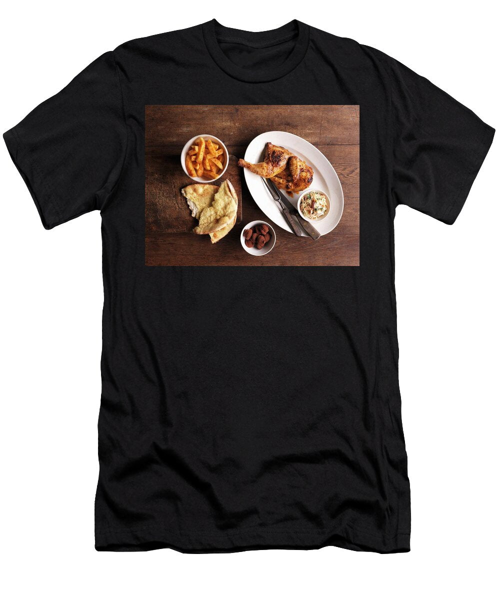 Grilled Piri Piri Chicken with Side Dishes and Unleavened Bread Jonathan Gregson T-Shirt