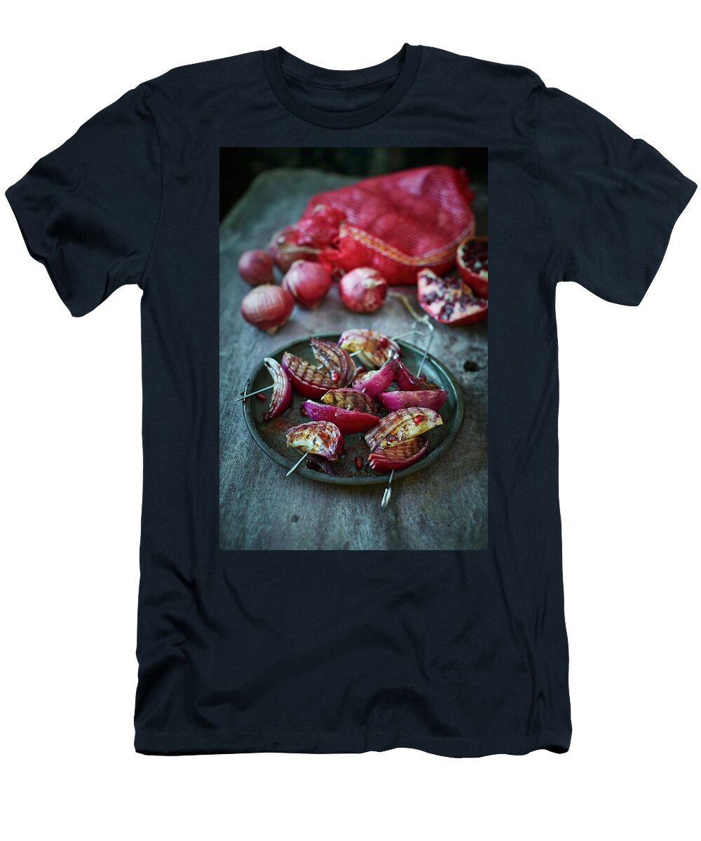 Grilled Red Onions with Pomegranate Molasses Clive Streeter T-Shirt
