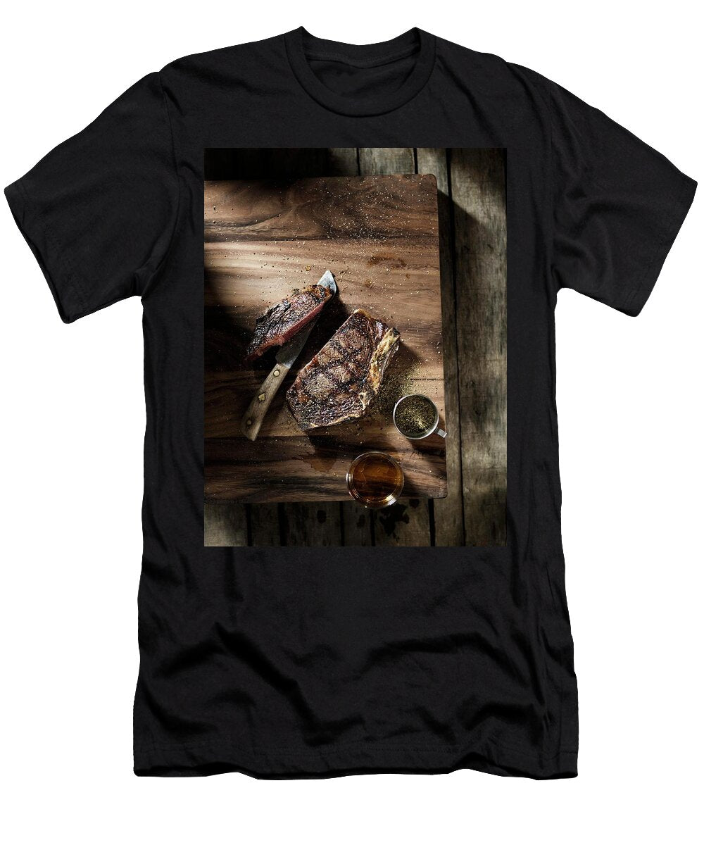 Grilled Ribeye Steak Sliced Jalag Markus Bassler T-Shirt
