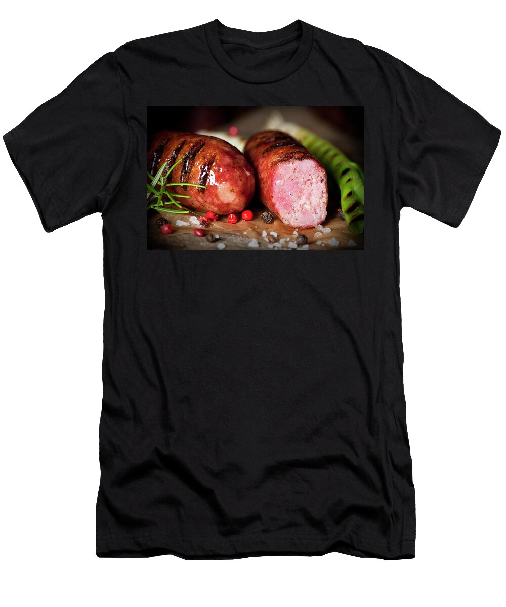 Grilled Smoked Elk Sausages Tomasz Jakusz T-Shirt
