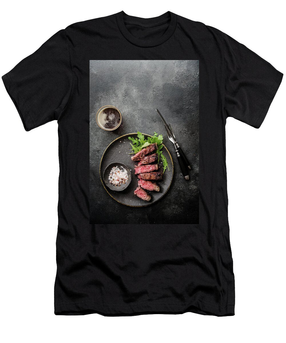 Grilled T Bone Steak with Rocket and Spiced Salt Monika Pazdej T-Shirt
