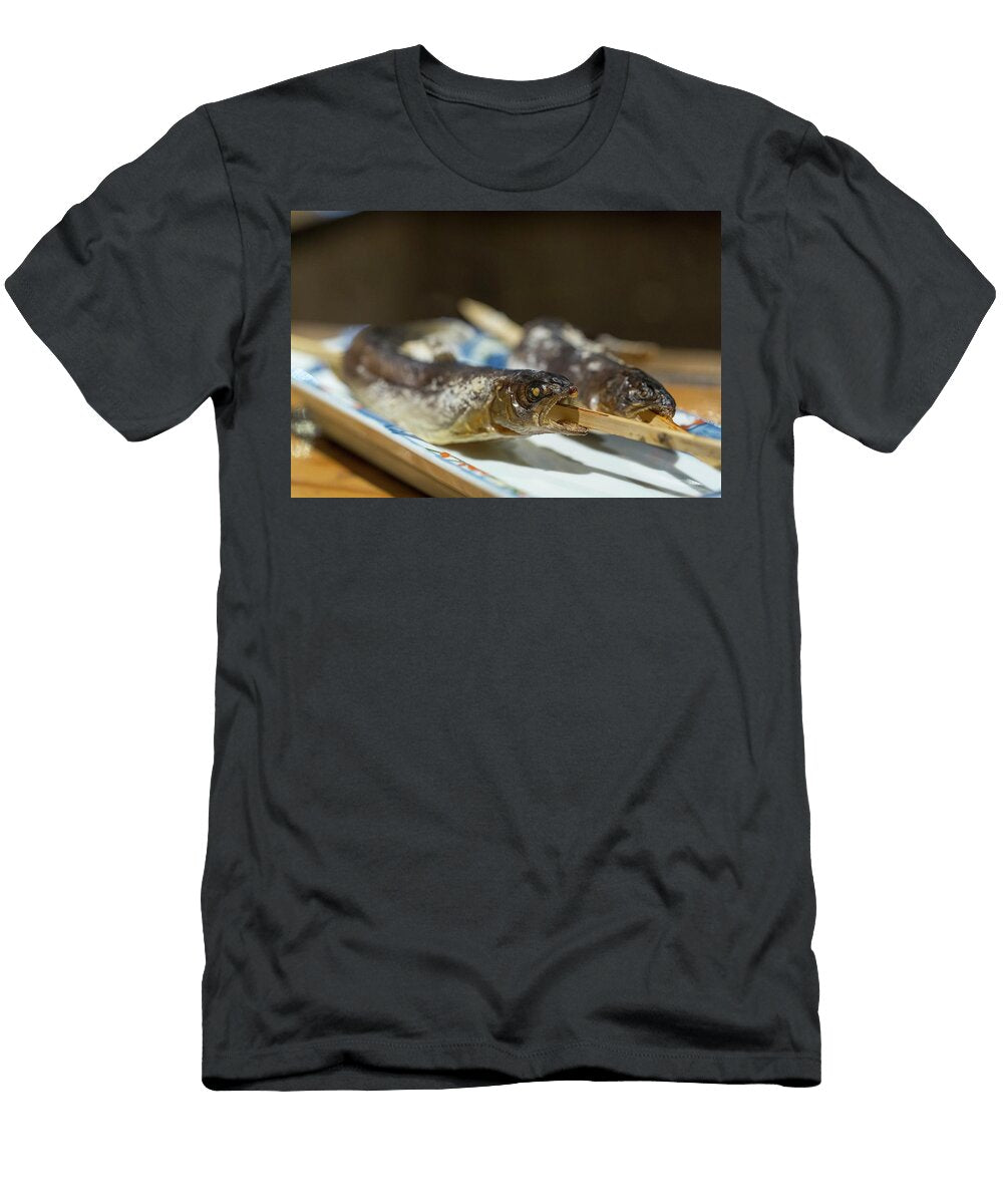 Grilled Trout At the Robata Grill Restaurant in Hakobune Japan Jalag Markus Kirchgessner T-Shirt