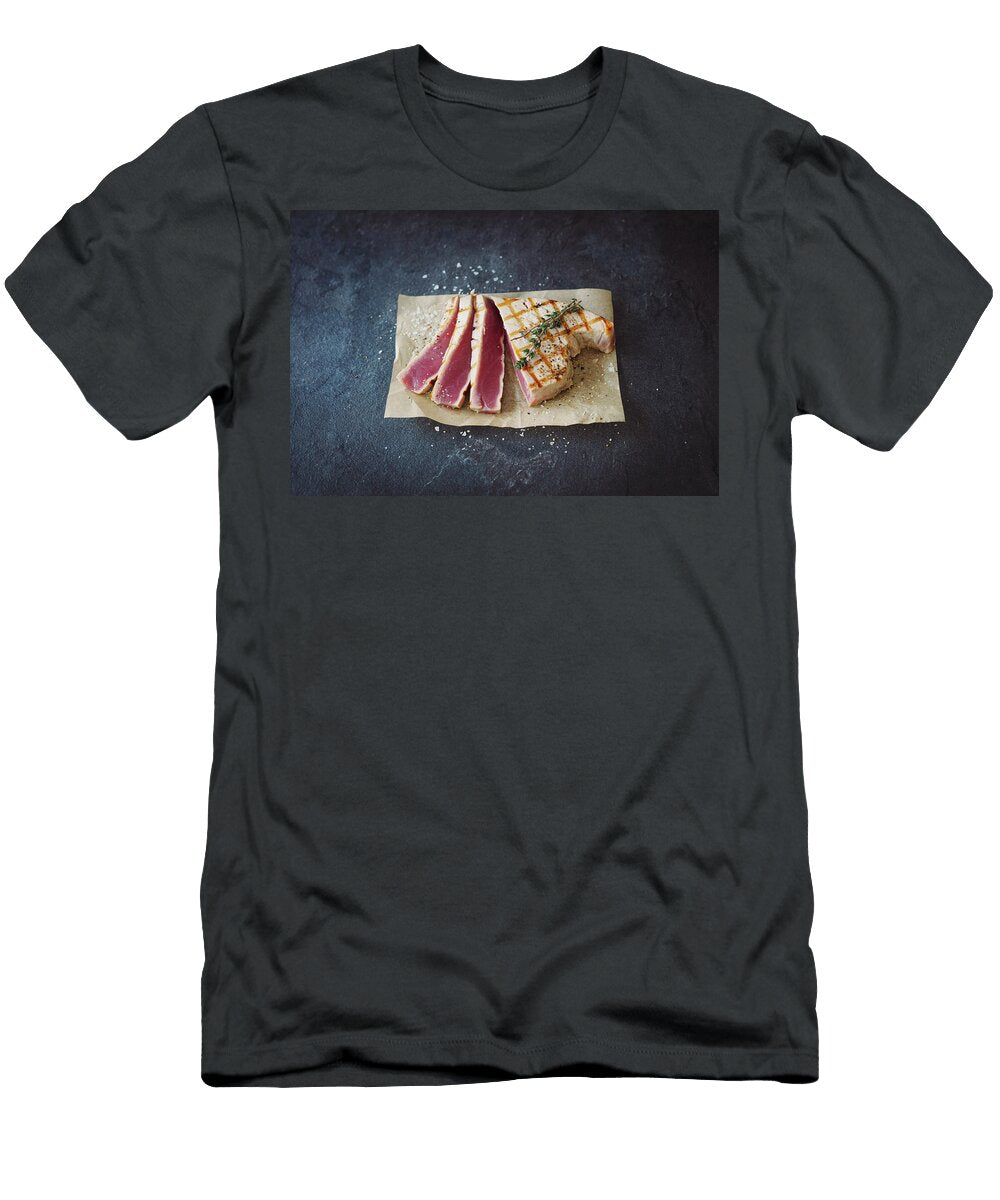 Grilled Tuna Steak with Coarse Sea Salt and Thyme Jan Wischnewski T-Shirt