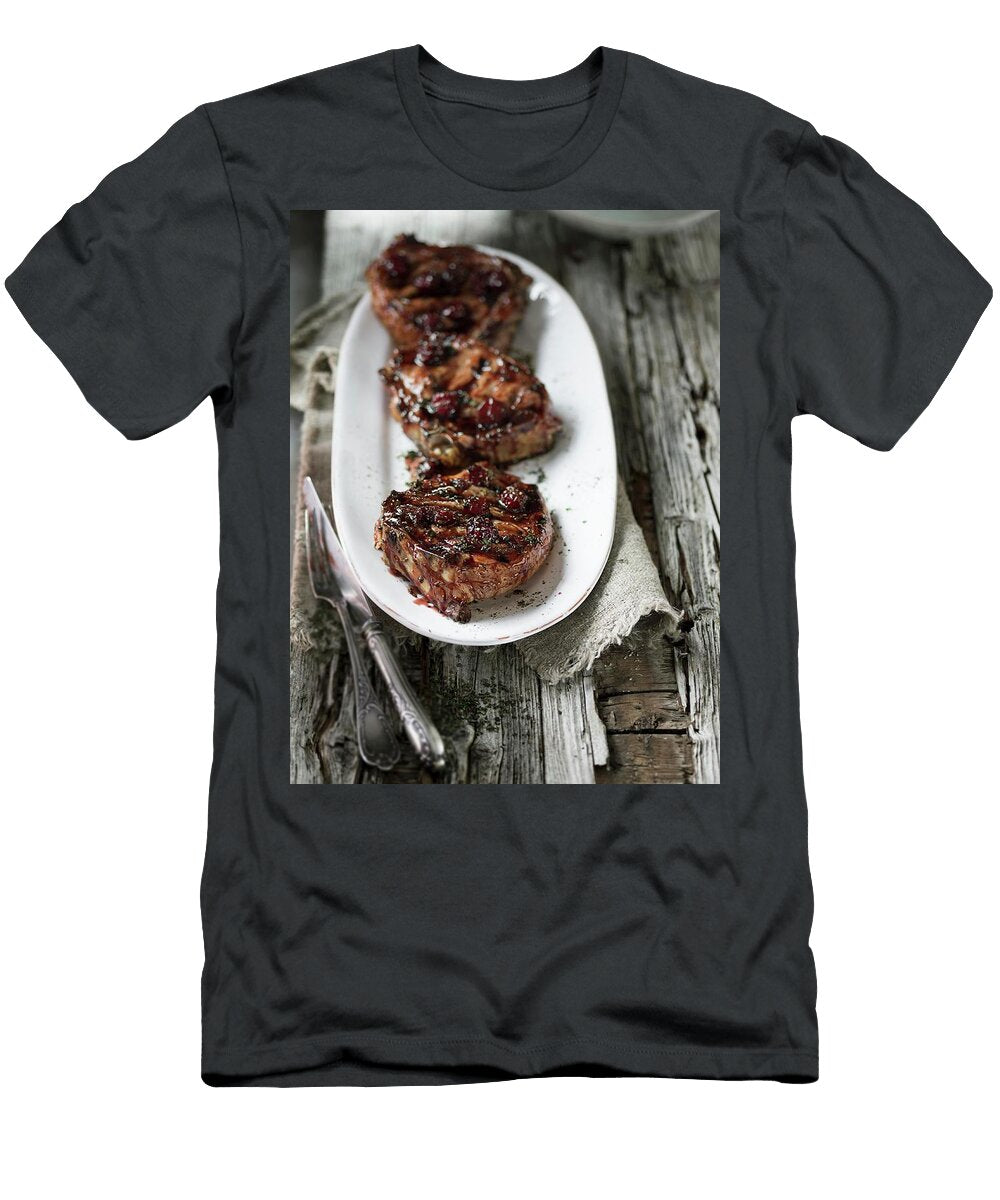 Grilled Veal Chops with a Cherry Marinade Jalag Markus Bassler T-Shirt