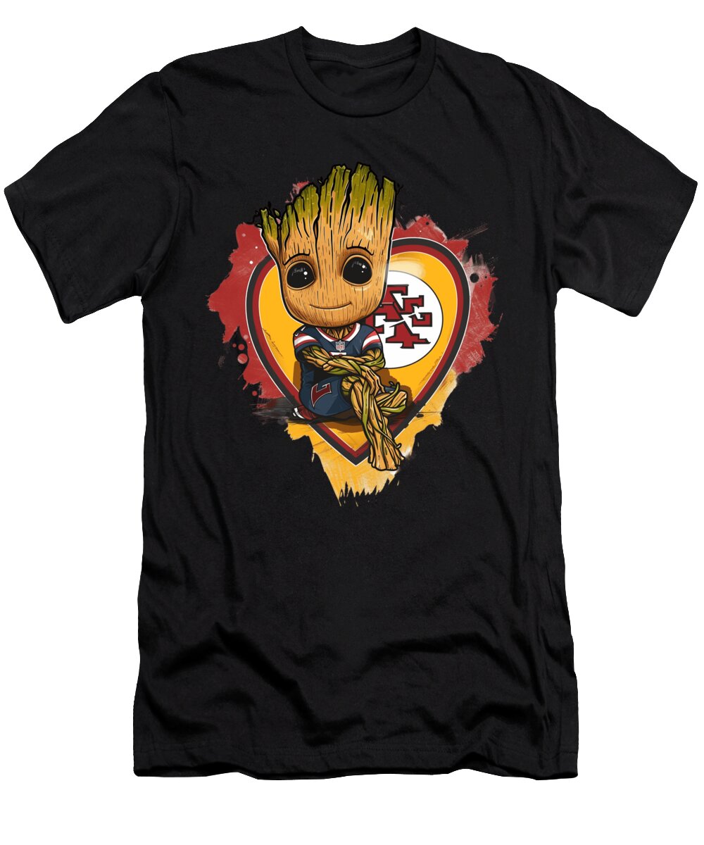 Groot Vs Chiefs Logo Ascending Cecils Willis T-Shirt