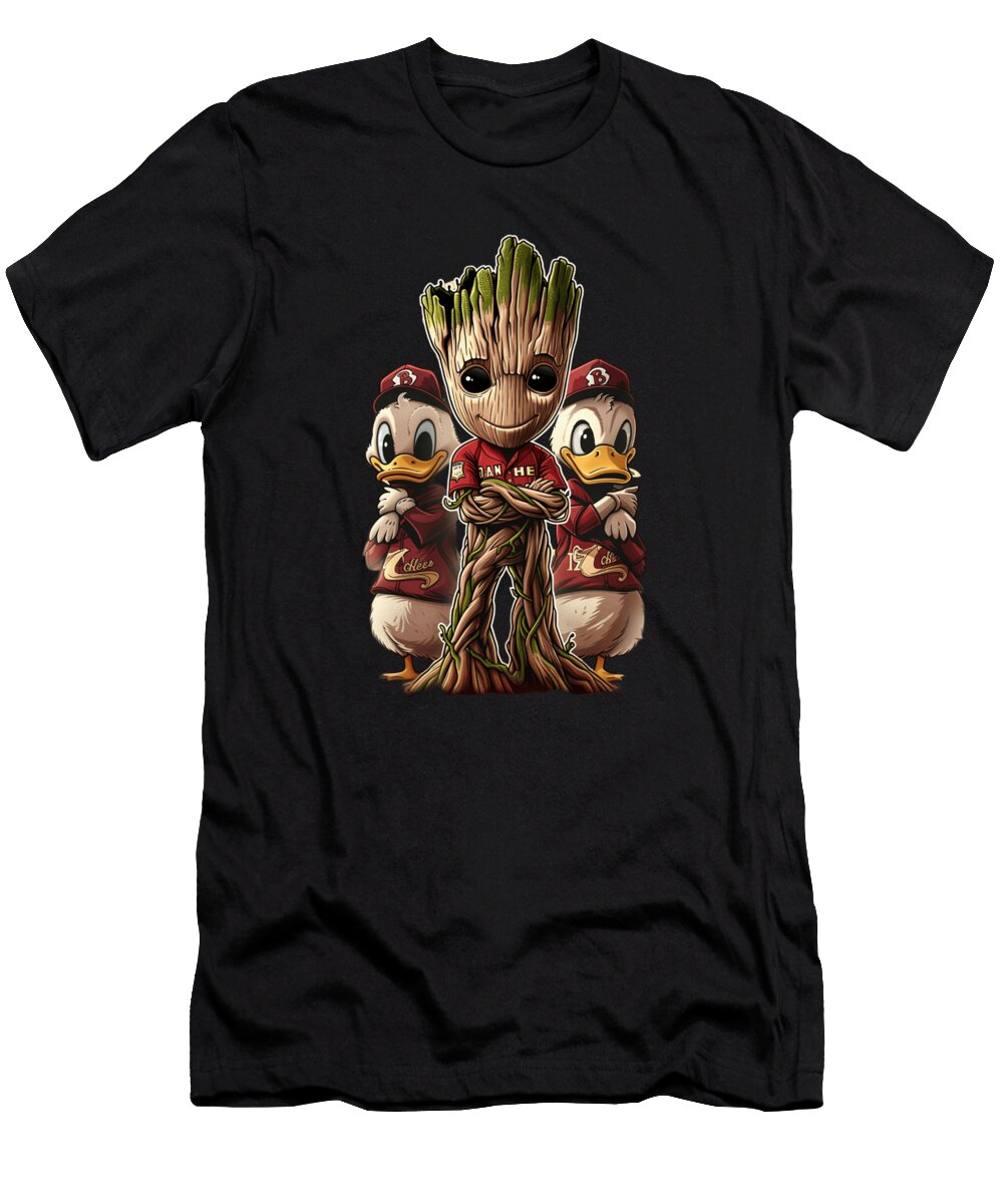 Groot Vs Chiefs Logo Assembly Cecils Willis T-Shirt