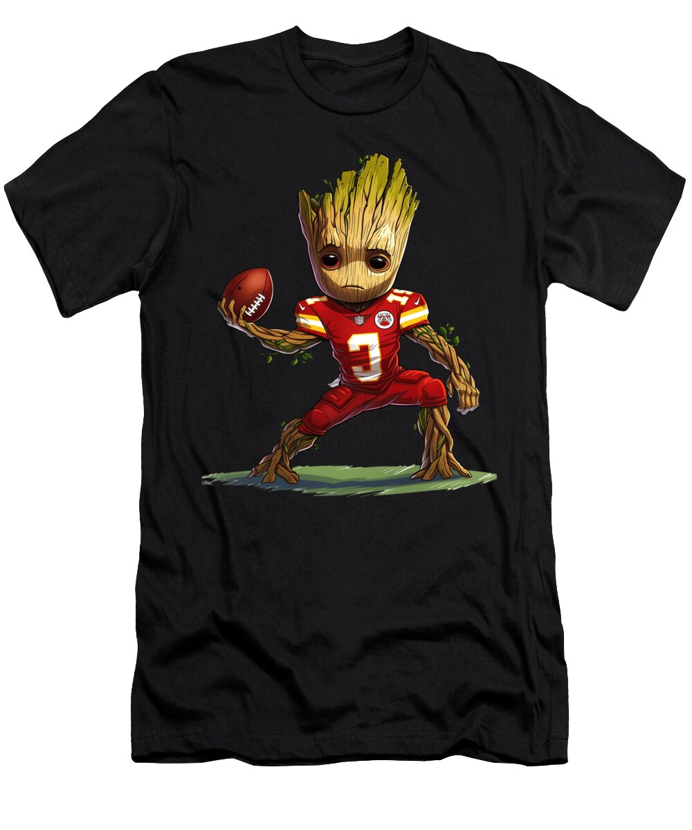 Groot Vs Chiefs Logo Basis Cecils Willis T-Shirt