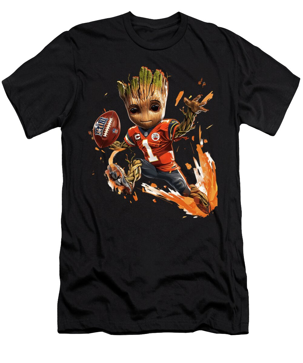 Groot Vs Chiefs Logo Capstone Cecils Willis T-Shirt