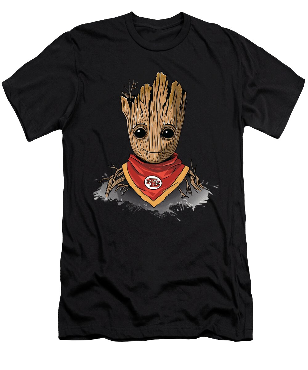 Groot Vs Chiefs Logo Casting Cecils Willis T-Shirt