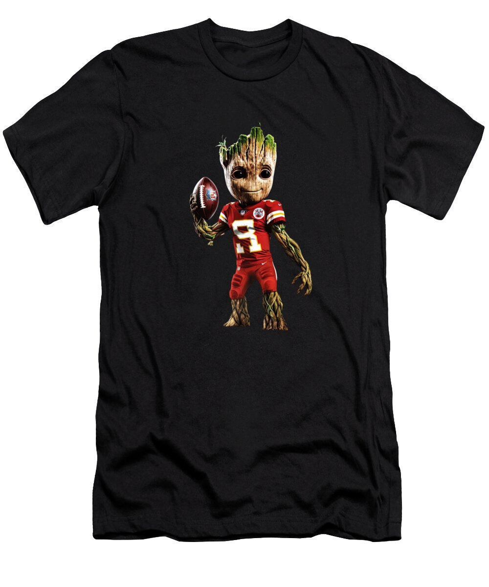 Groot Vs Chiefs Logo Catapulting Cecils Willis T-Shirt
