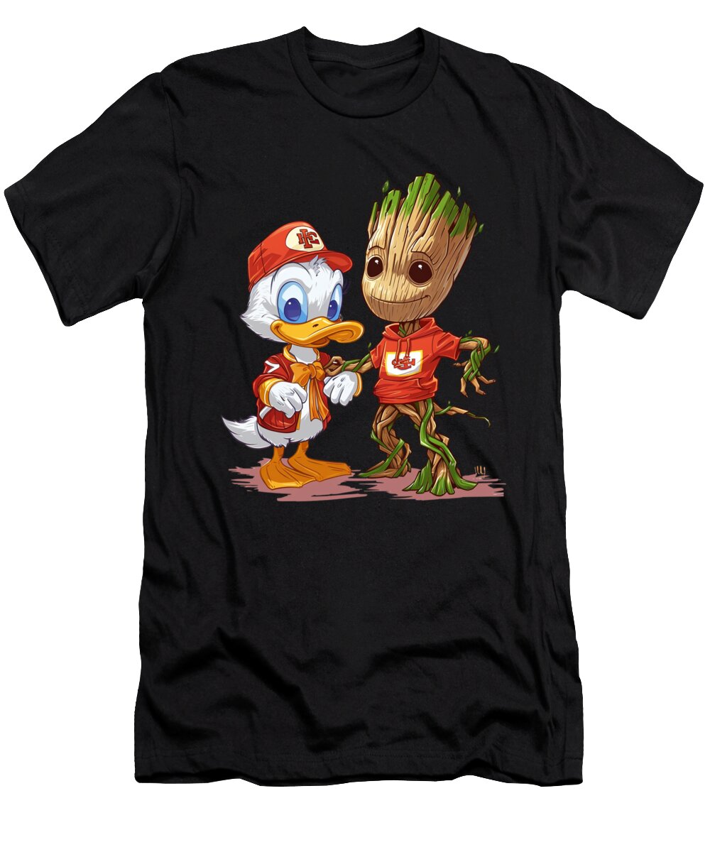 Groot Vs Chiefs Logo Decamping Cecils Willis T-Shirt