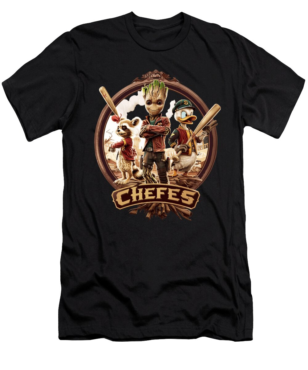 Groot Vs Chiefs Logo Design Cecils Willis T-Shirt