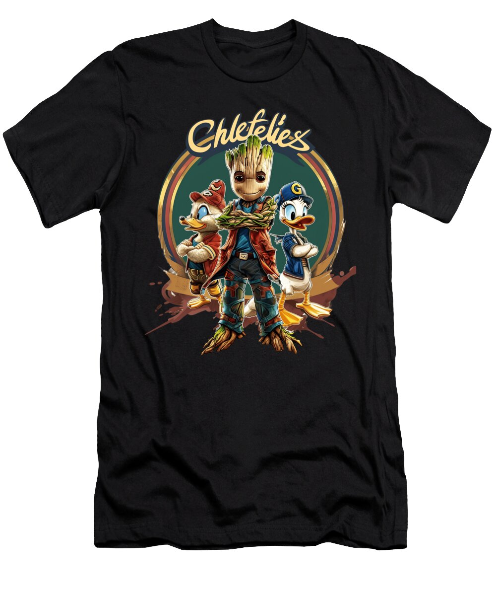 Groot Vs Chiefs Logo Details Cecils Willis T-Shirt