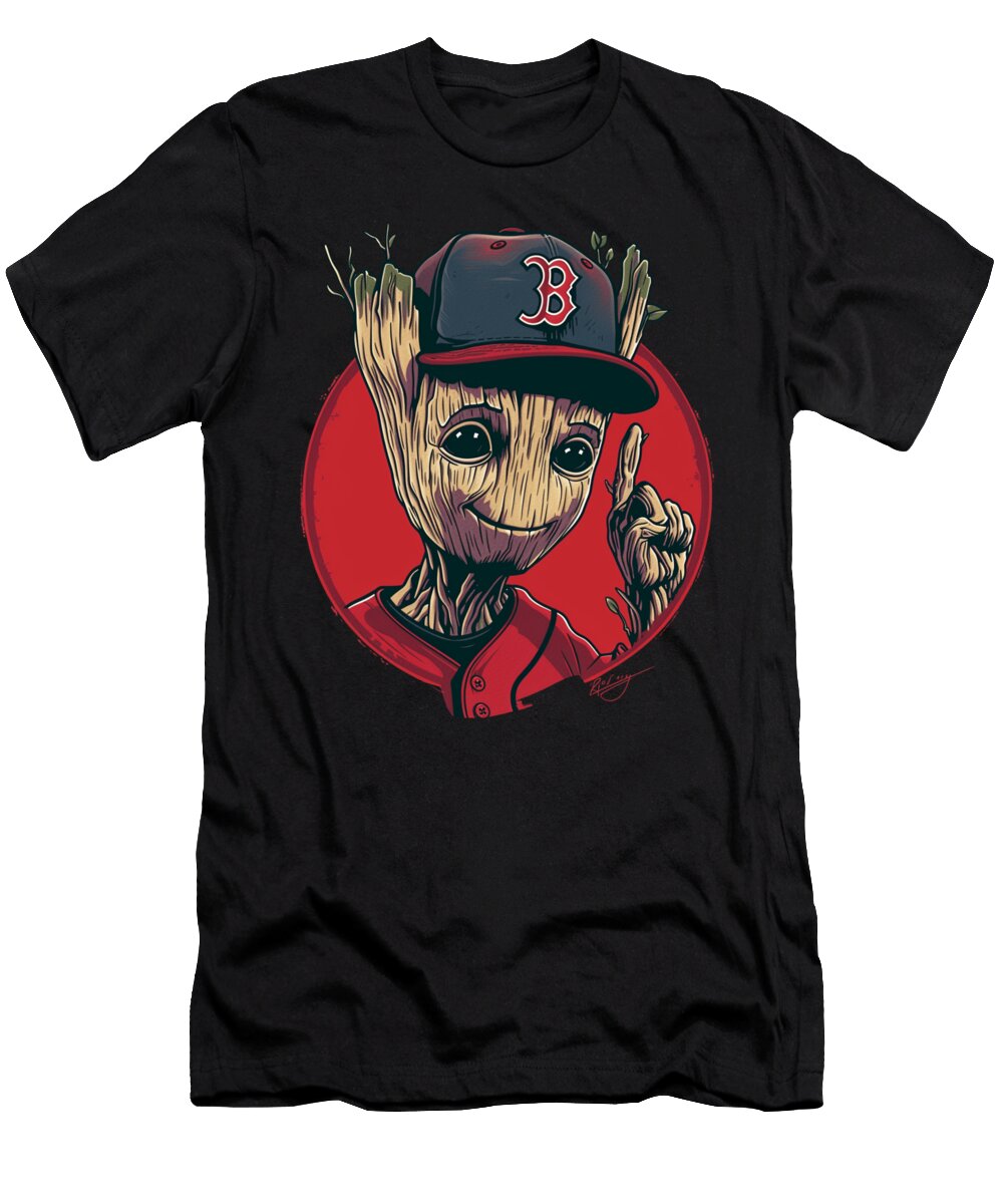 Groot Vs Chiefs Logo Discharging Cecils Willis T-Shirt