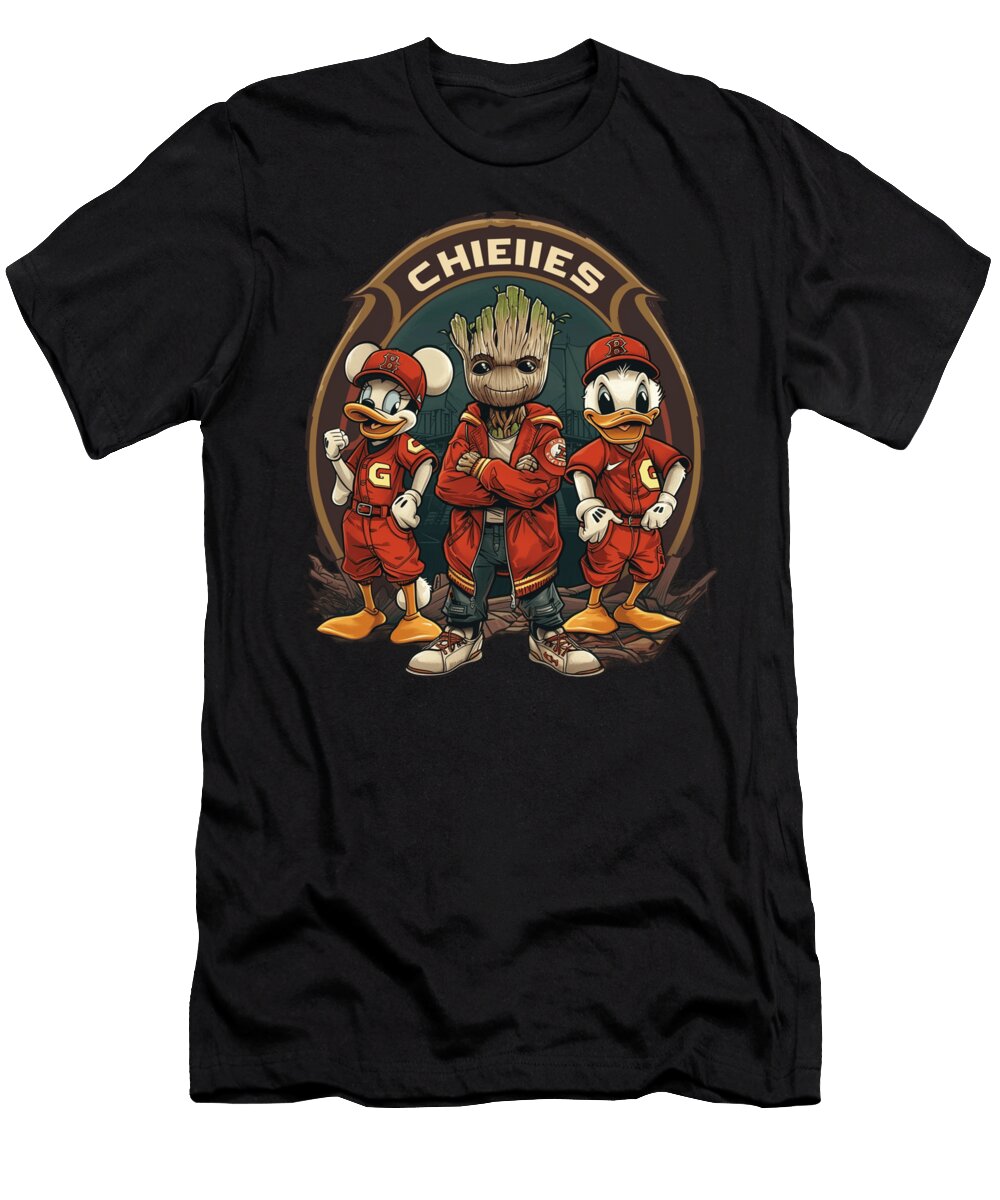 Groot Vs Chiefs Logo Duality Cecils Willis T-Shirt