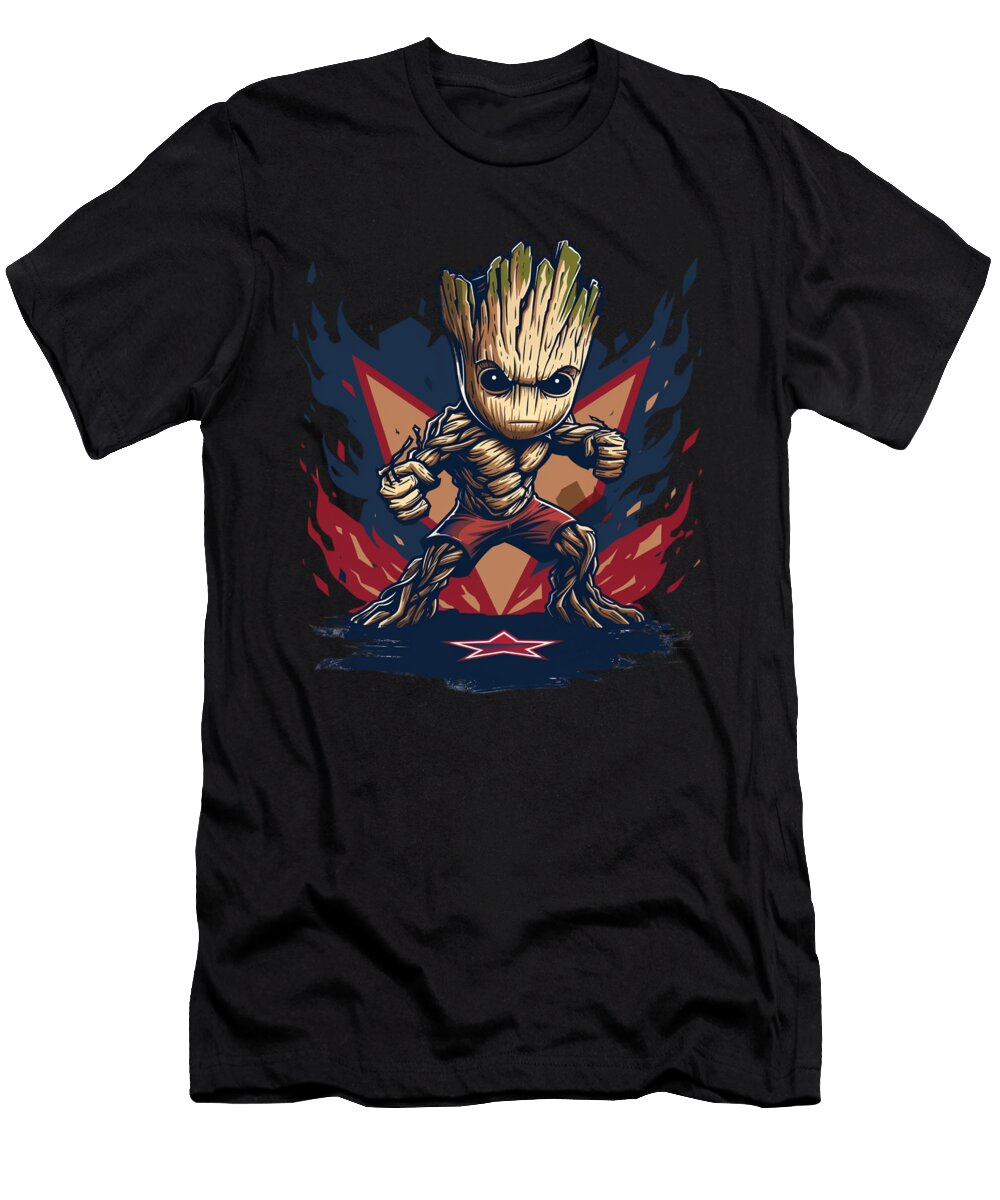 Groot Vs Chiefs Logo Ejecting Cecils Willis T-Shirt