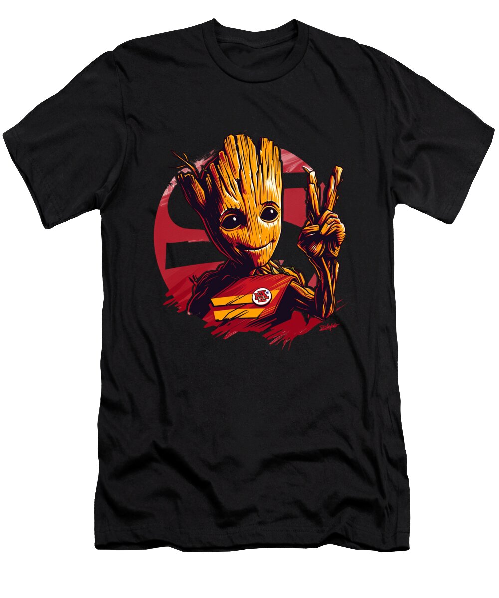 Groot Vs Chiefs Logo Elevated Cecils Willis T-Shirt