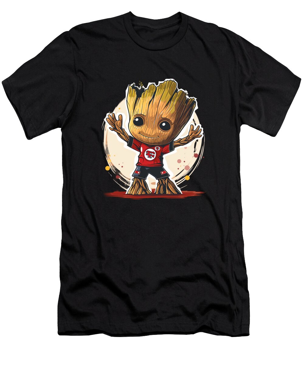 Groot Vs Chiefs Logo Evacuating Cecils Willis T-Shirt