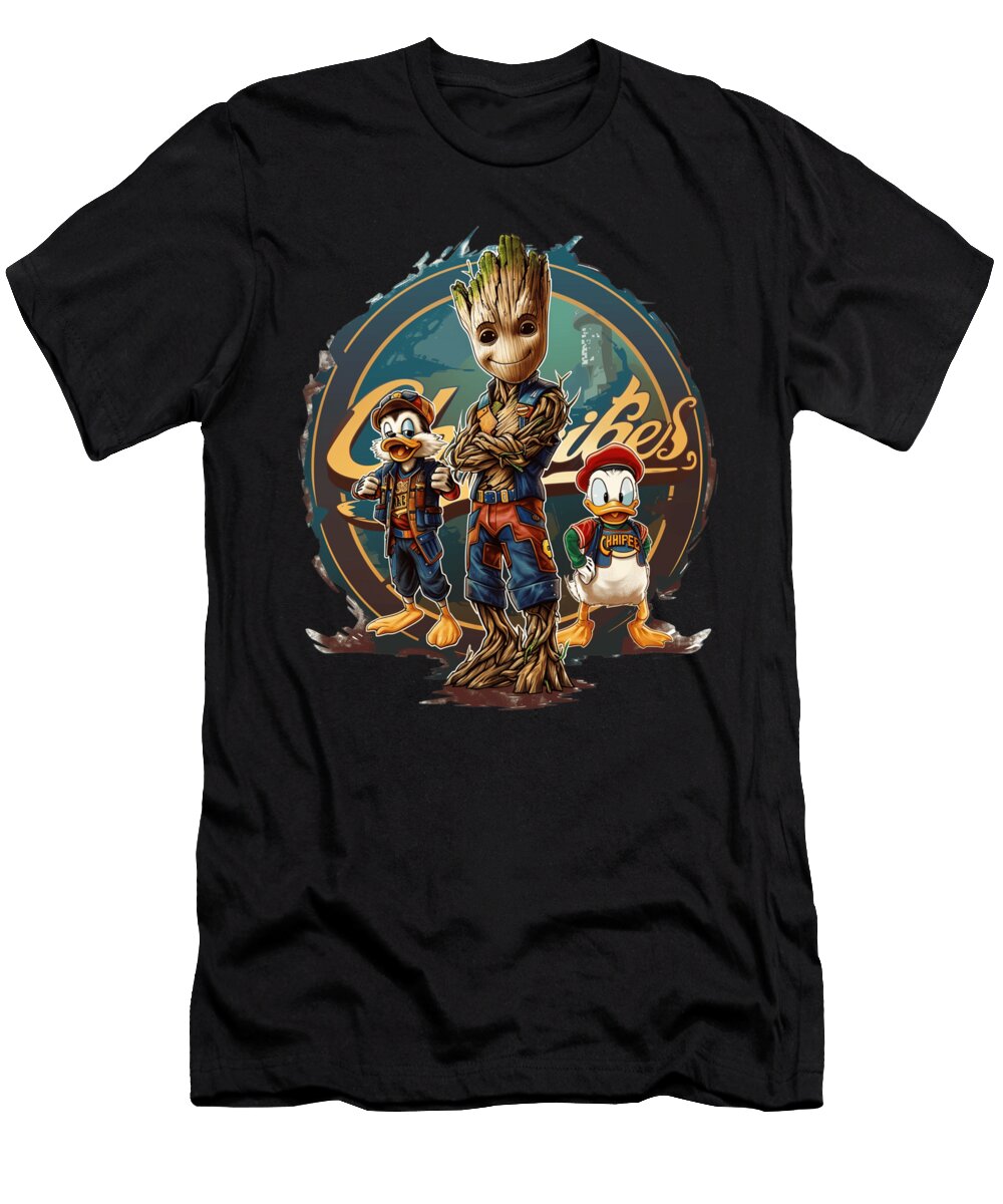Groot Vs Chiefs Logo Fabrication Cecils Willis T-Shirt