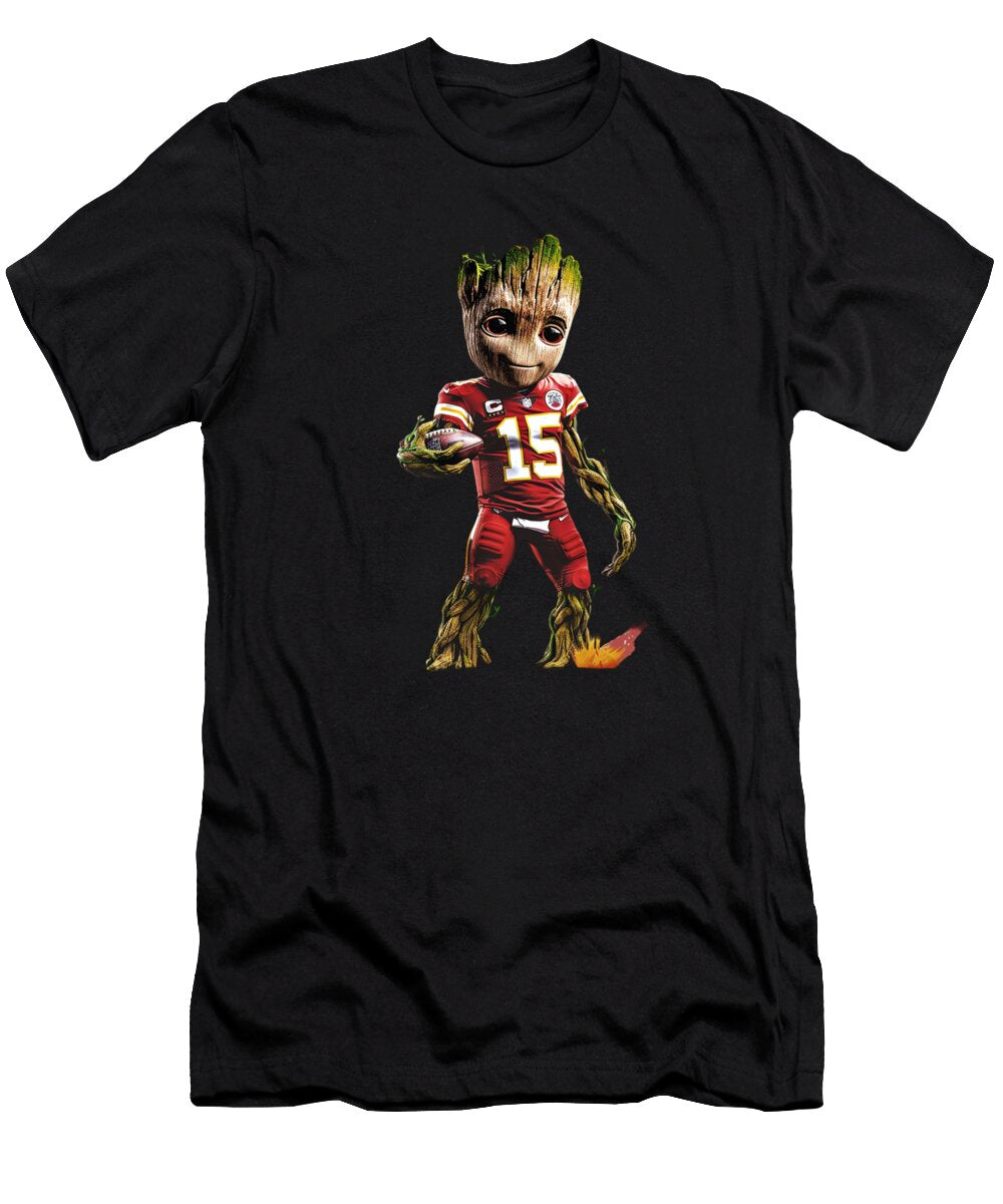 Groot Vs Chiefs Logo Flinging Cecils Willis T-Shirt