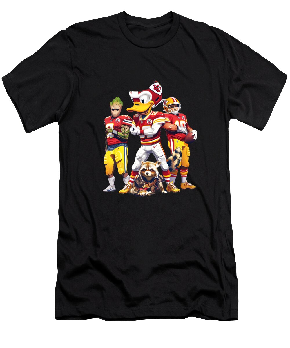 Groot Vs Chiefs Logo Flipping Cecils Willis T-Shirt