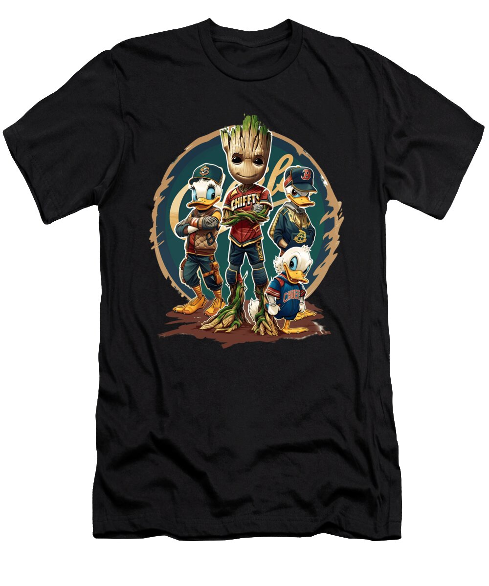 Groot Vs Chiefs Logo Formation Cecils Willis T-Shirt