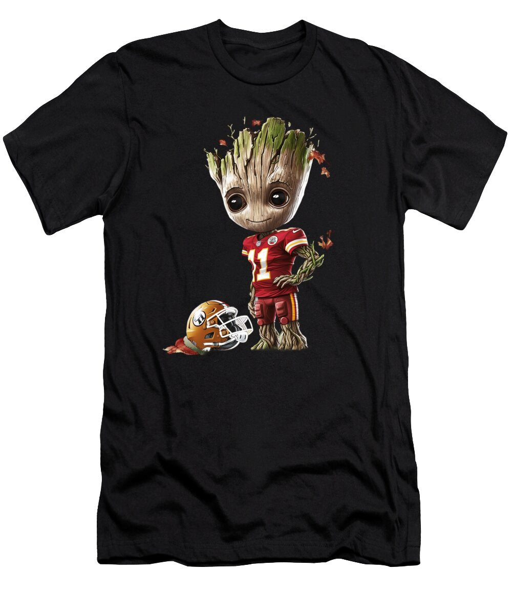 Groot Vs Chiefs Logo Fundamentals Cecils Willis T-Shirt
