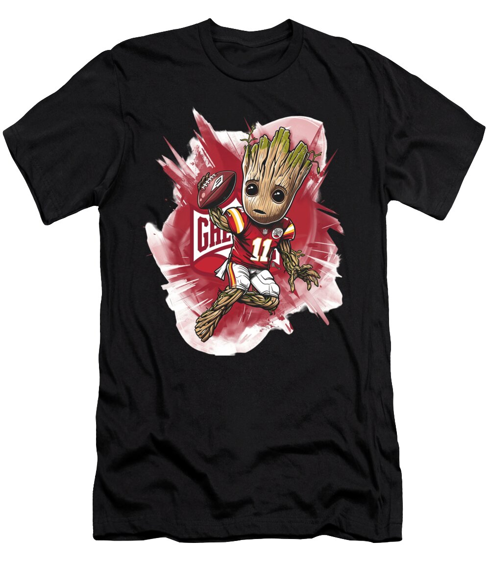 Groot Vs Chiefs Logo Heightening Cecils Willis T-Shirt
