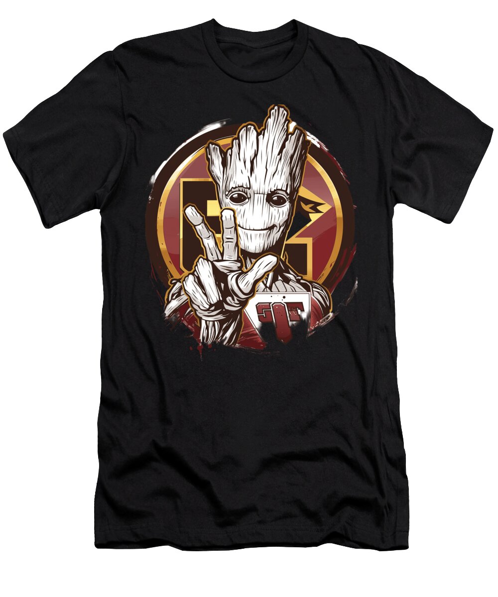 Groot Vs Chiefs Logo High Reaching Cecils Willis T-Shirt
