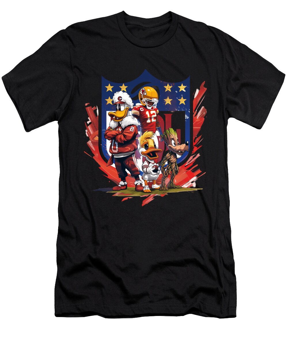 Groot Vs Chiefs Logo Hoisting Cecils Willis T-Shirt